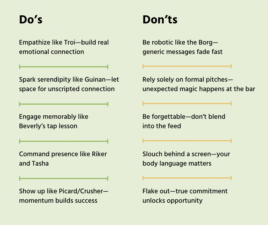 Boldly Grow Your Network - Lessons from Star Trek